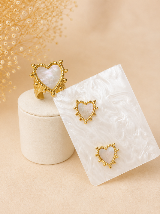 Golden Heart Adjustable Ring