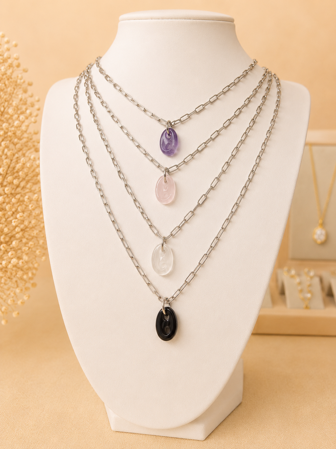 Blush Glow Pendant Necklace