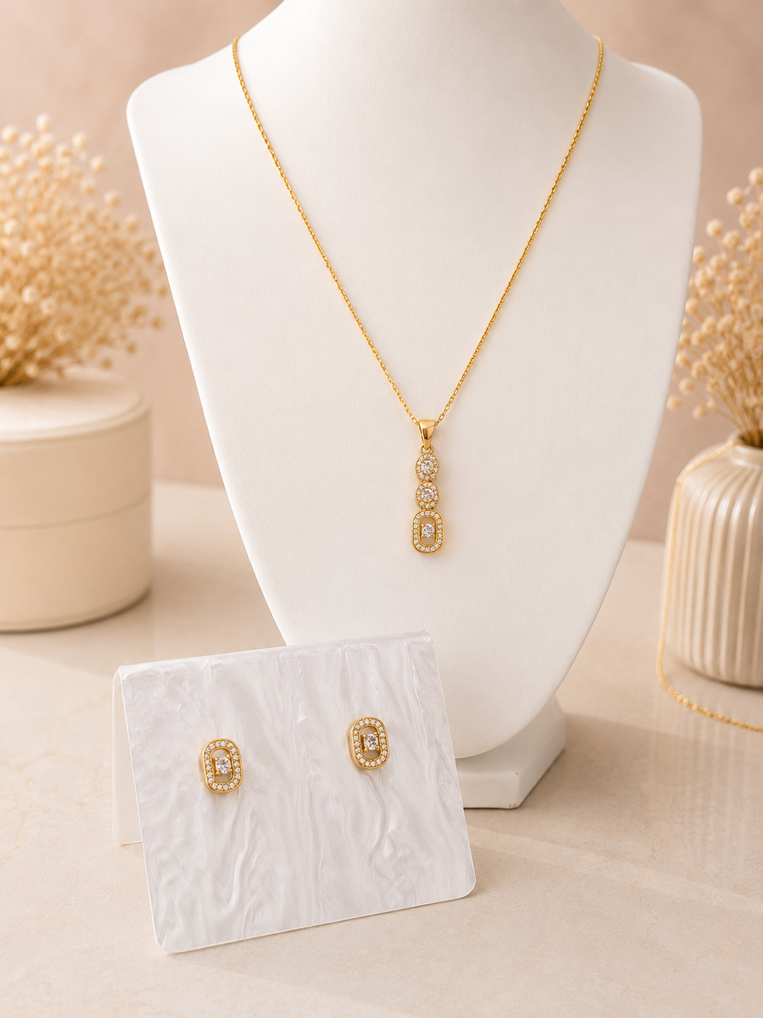 Gold Filled Cubic Zirconia Jewelry Set