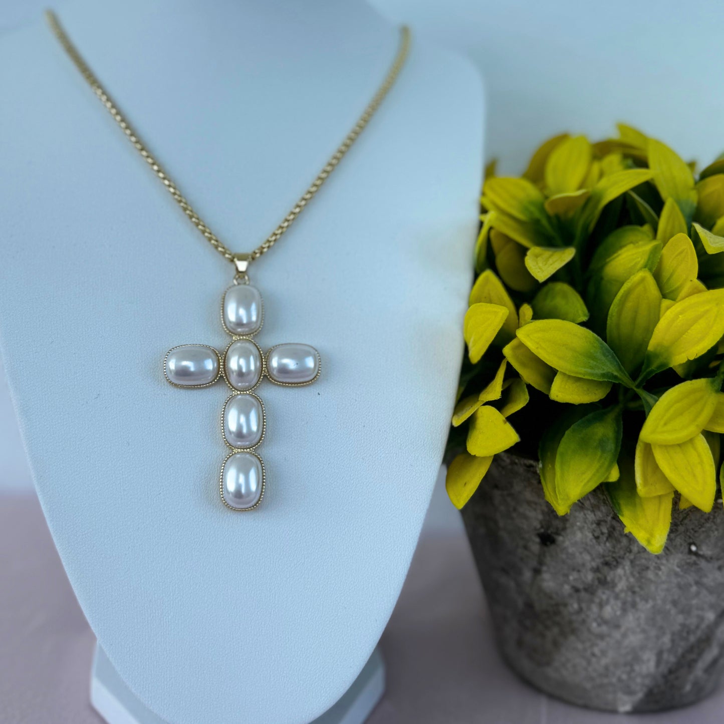 Pearl Cross Necklace