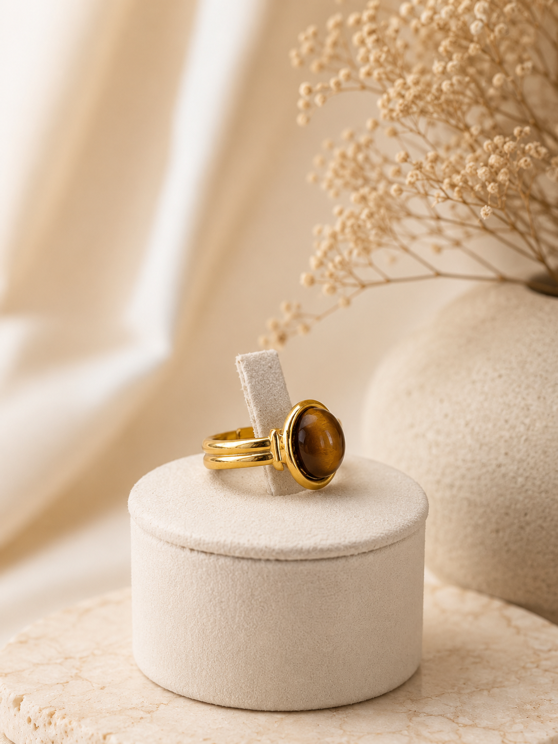Golden Amber Ring