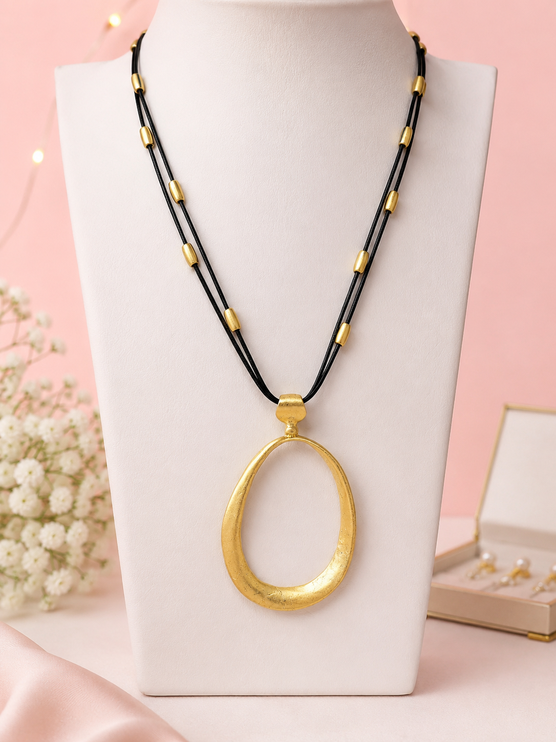 Golden Aura Statement Necklace