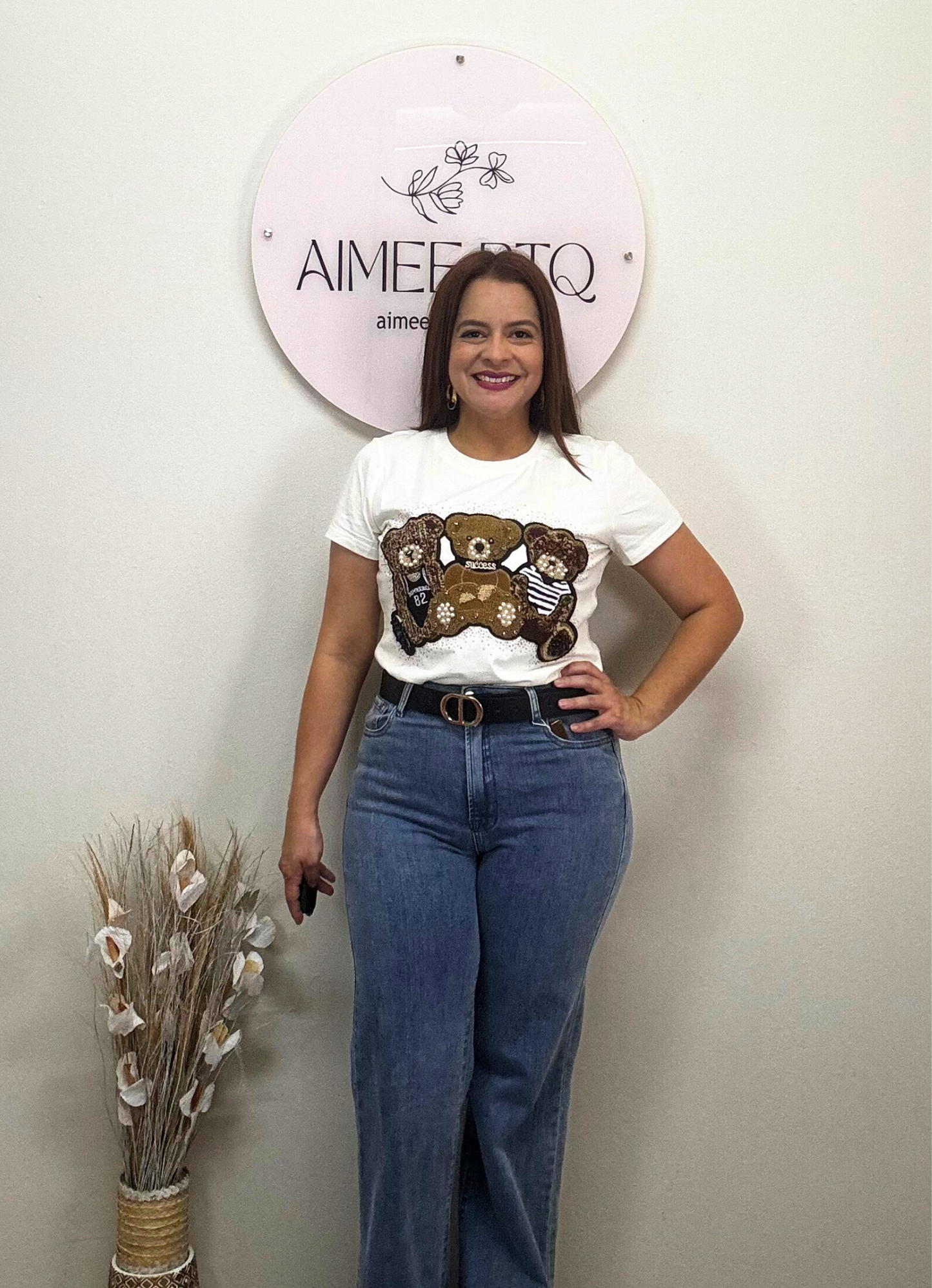 Teddy Sequin Embellished Tee