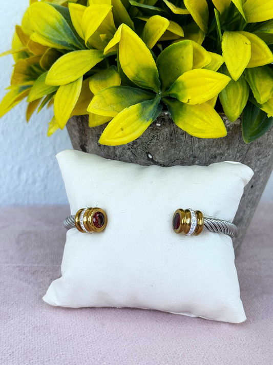 Crimson Cable Bracelet