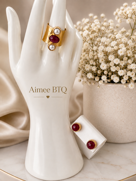 Ruby Pearl Set