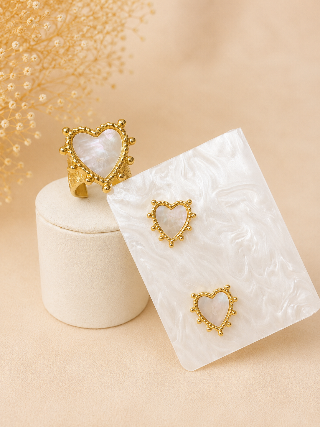 Golden Heart Adjustable Ring