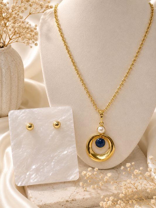 Golden Moon Pendant Necklace ✨