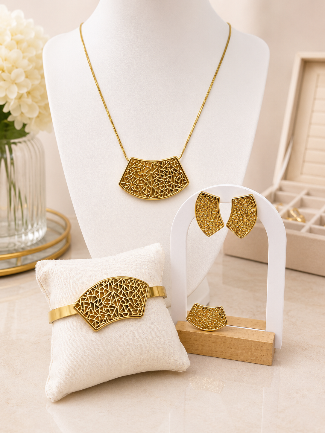 Golden Mosaic Jewelry Set