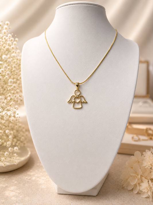 Golden Angel Charm Necklace