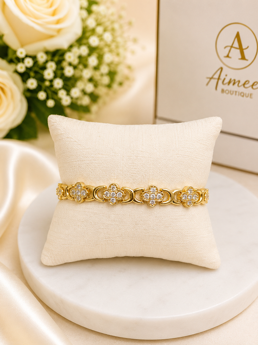 Royal Clover Crystal Bracelet