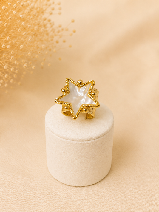 Celestial Pearl Star Ring