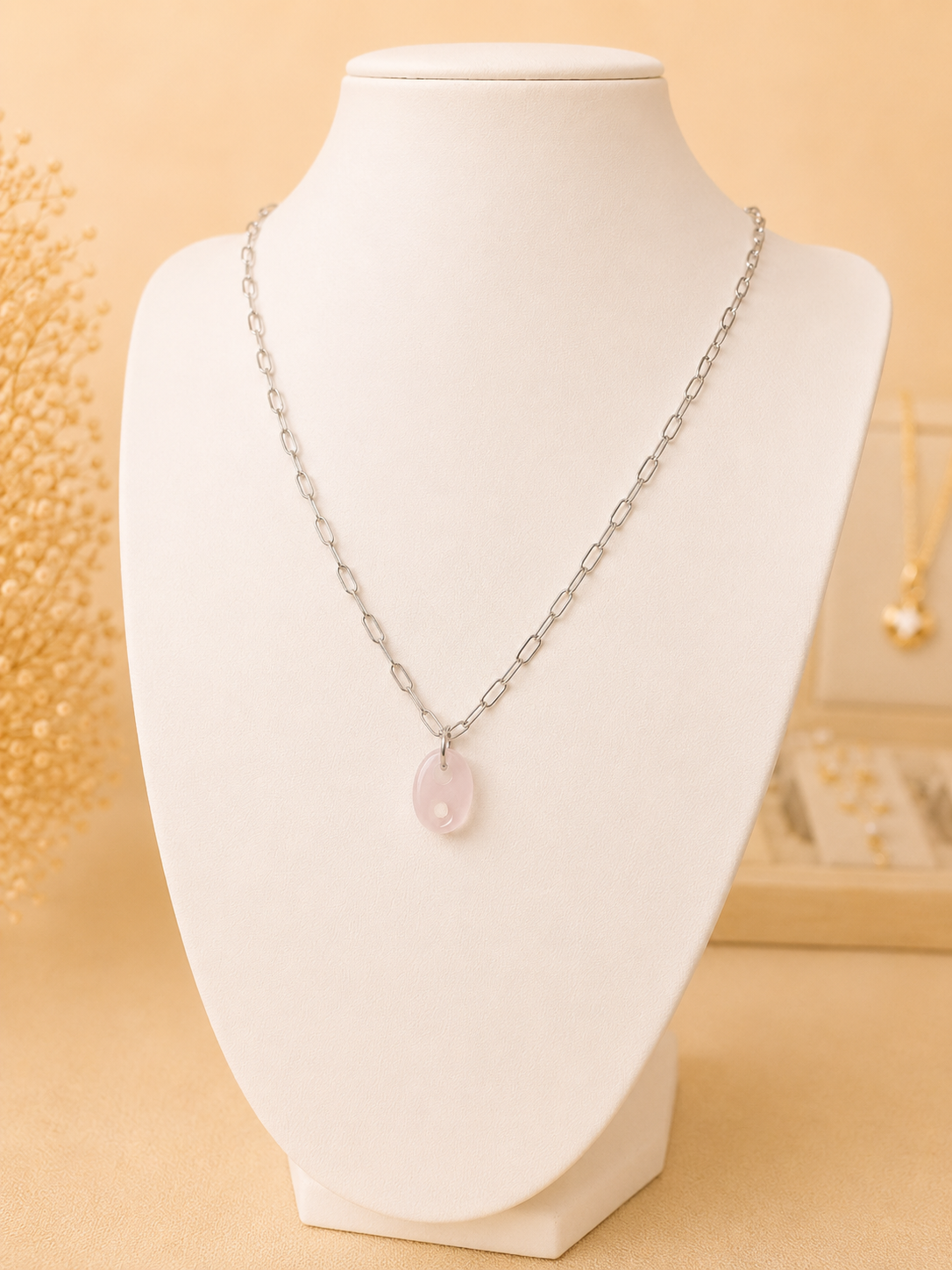 Blush Glow Pendant Necklace