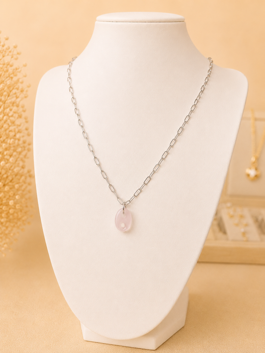 Blush Glow Pendant Necklace