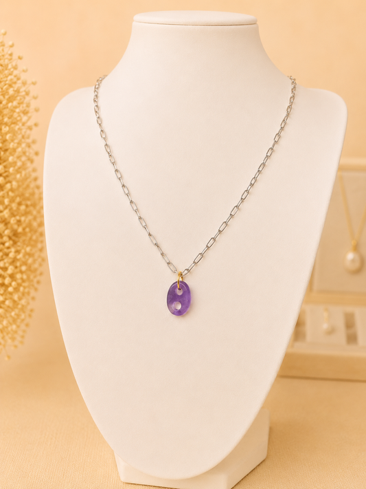 Amethyst Glow Pendant Necklace