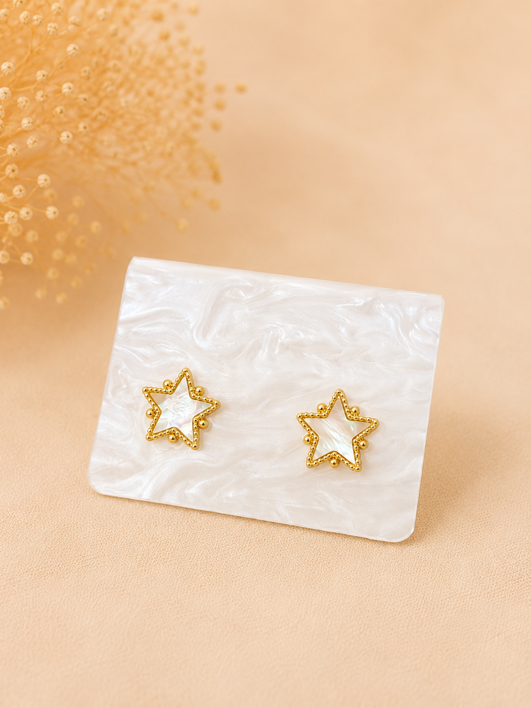 Celestial Pearl Star Studs