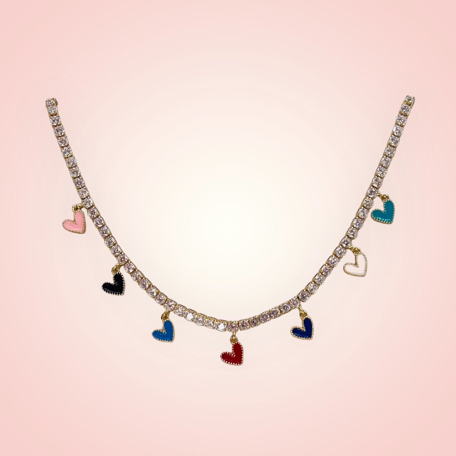 Multicolor Heart Choker - Aimee Boutique PR