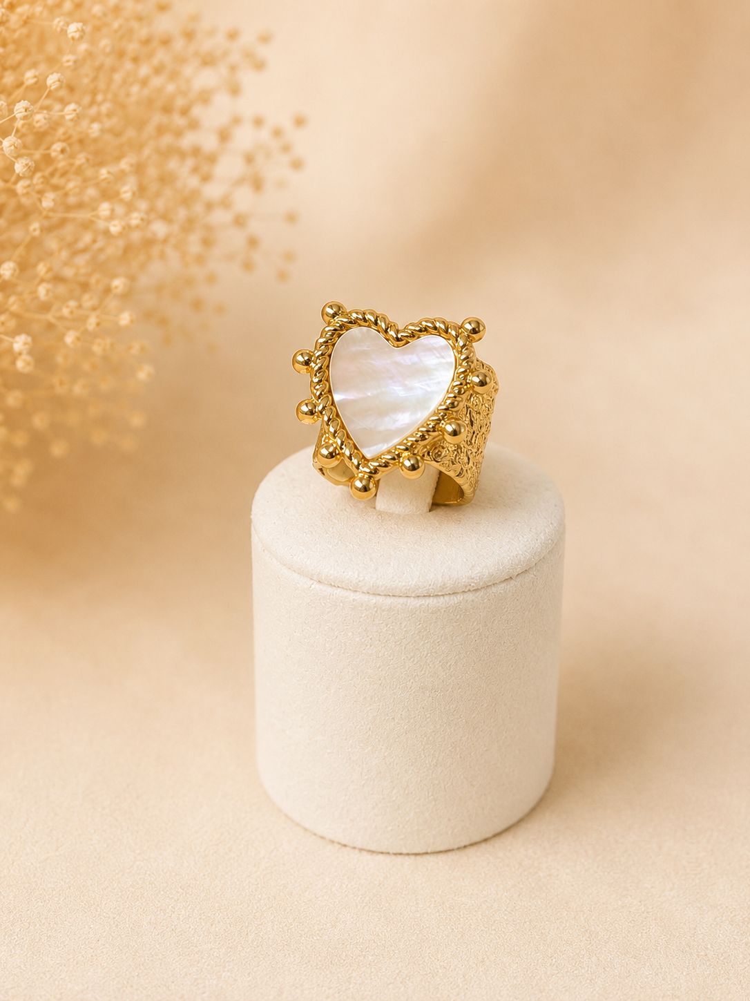 Golden Heart Adjustable Ring