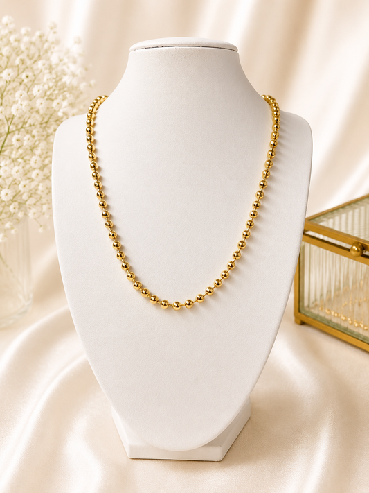 Golden Bead Elegance Necklace ✨