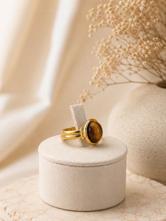 Golden Amber Ring