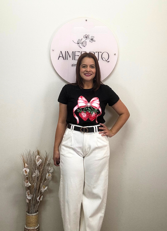 Strawberry Bow Graphic Tee