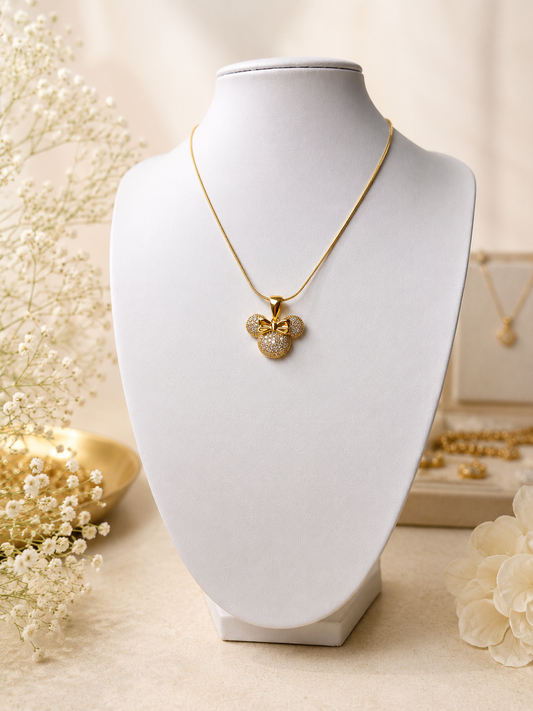 Golden Minnie Spark Necklace