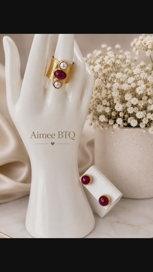 Ruby Pearl Set